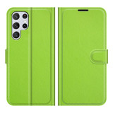 For Samsung Galaxy S22 Ultra/S22+ Plus/S22 Case, Lychee Texture Folio PU Leather Wallet Cover, Green | Folio Cases | iCoverLover.com.au