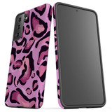For Samsung Galaxy S22 Ultra, S22+ Plus, S22, S21 Fe Case, Protective Back Cover, Magenta Leopard Pattern | Protective Cases | iCoverLover.com.au