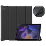For Samsung Galaxy Tab A8 10.5in (2021) Case, 3-Fold Holder, PU Leather Cover, Black | Folio Cases | iCoverLover.com.au