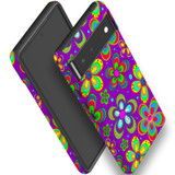 For Google Pixel Case, Protective Back Cover, Purple Floral Design | Shielding Cases | iCoverLover.com.au