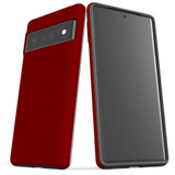 For Google Pixel 6 Pro Case Tough Protective Cover Maroon Red