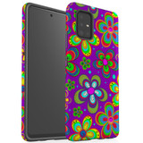 For Samsung Galaxy A Series Case, Protective Back Cover, Purple Floral Design | Shielding Cases | iCoverLover.com.au