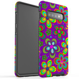 For Samsung Galaxy S10+ Plus Case, Protective Back Cover,Purple Floral Design | Shielding Cases | iCoverLover.com.au