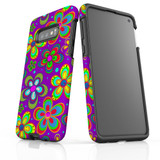 For Samsung Galaxy S Series Case, Protective Back Cover, Purple Floral Design | Shielding Cases | iCoverLover.com.au