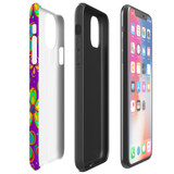 For iPhone 14 Pro Max/14 Pro/14 and older Case, Protective Back Cover, Purple Floral Design | Shockproof Cases | iCoverLover.com.au