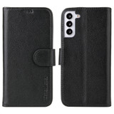 For Samsung Galaxy S22+ Plus Case iCoverLover Genuine Cow Leather Wallet Cover Black