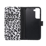 For Samsung Galaxy S22 Ultra, S22+ Plus or S22 Case, Leopard Pattern Flip PU Leather Cover, White | iCoverLover Australia