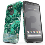 For Google Pixel 3 Case Tough Protective Cover, Green Nature