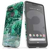 For Google Pixel 3 XL Case Tough Protective Cover, Green Nature