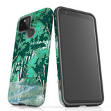 For Google Pixel 5 Case Tough Protective Cover, Green Nature