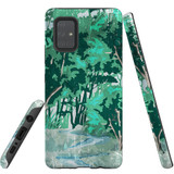 For Samsung Galaxy A71 5G Case Tough Protective Cover, Green Nature