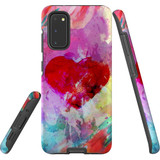 For Samsung Galaxy S20 Case Tough Protective Cover, Heart Painting