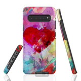 For Samsung Galaxy S10 5G Case Tough Protective Cover, Heart Painting