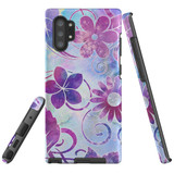 For Samsung Galaxy Note 10+ Plus Case Tough Protective Cover, Flower Swirls