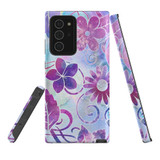 For Samsung Galaxy Note 20 Ultra Case Tough Protective Cover, Flower Swirls