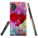 For Samsung Galaxy Note 10+ Plus Case Tough Protective Cover, Heart Painting