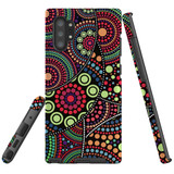 For Samsung Galaxy Note 10+ Plus Case Tough Protective Cover, Dotted Abstract Painting