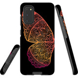 For Samsung Galaxy S20 Case Tough Protective Cover, Rose Gold Wing
