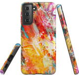 For Samsung Galaxy S21+ Plus Case Tough Protective Cover, Flowing Colors