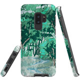 For Samsung Galaxy S9+ Plus Case Tough Protective Cover, Green Nature