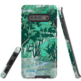 For Samsung Galaxy S10+ Plus Case Tough Protective Cover, Green Nature