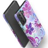 For Samsung Galaxy S23 Ultra, S23+ Plus, S23, S22 Ultra, S22+, S22, S10 5G Case, Protective Cover, Flower Swirls | Protective Cases | iCoverLover.com.au