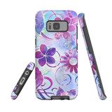 For Samsung Galaxy S8+ Plus Case Tough Protective Cover, Flower Swirls