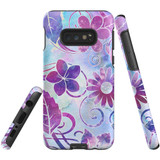 For Samsung Galaxy S10e Case Tough Protective Cover, Flower Swirls