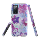 For Samsung Galaxy S20 FE Case Tough Protective Cover, Flower Swirls