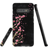 For Samsung Galaxy S10+ Plus Case Tough Protective Cover, Plum Blossoming