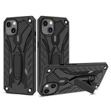 For iPhone 14 Plus Case Armour Strong Shockproof Tough Cover with Kickstand Black