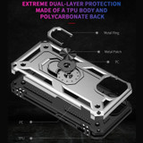 For iPhone 14 Pro Max, 14 Pro, 14 Plus, 14 Case, Protective Cover with Ring Holder, Silver | Armour Cases | iCoverLover.com.au