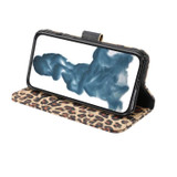 For iPhone 14 Pro Max/14 Pro/14 Plus/14 Case, Leopard Print PU Leather Cover, Yellow | Wallet Cases | iCoverLover.com.au