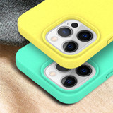 For iPhone 14 Pro Max, 14 Pro, 14 Plus, 14 Case, Starry Series Wheat Straw+TPU, Protective Cover, Yellow | Back Cases | iCoverLover.com.au
