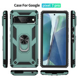 For Google Pixel 7 Pro/7 Case, Protective TPU/PC Cover, Ring Holder, Dark Green | Back Cases | iCoverLover.com.au