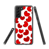 Samsung Galaxy S21+ Plus Protective Case, Clear Acrylic Back Cover, Hearts | iCoverLover.com.au | Phone Cases