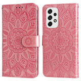 For Samsung Galaxy A73 5G Case, Embossed Sunflower PU Leather Wallet Cover | Folio Cases | iCoverLover.com.au