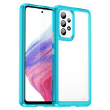 For Samsung Galaxy A53 5G Case, Shock & Scratch-proof TPU + Acrylic Protective Cover, Clear Blue | Back Covers | iCoverLover.com.au