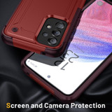For Samsung Galaxy A53 5G Case, Protective PC + TPU Dual Layer Back Cover, Red & Rose Red | Back Covers | iCoverLover.com.au