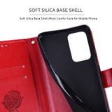 For Samsung Galaxy A53 5G Case, Rose Embossed PU Leather Wallet Cover, Red | Folio Cases | iCoverLover.com.au