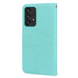 For Samsung Galaxy A53 5G Case, Rose Embossed PU Leather Wallet Cover, Green | Folio Cases | iCoverLover.com.au