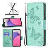 For Samsung Galaxy A33 5G Case, Butterflies PU Leather Wallet Cover, Green | Folio Cases | iCoverLover.com.au