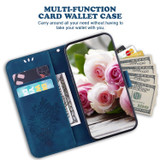For Samsung Galaxy A33 5G Case, Butterfly Rose Embossed PU Leather Wallet Cover, Blue | Folio Cases | iCoverLover.com.au