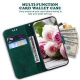 For Samsung Galaxy A33 5G Case, Butterfly Rose Embossed PU Leather Wallet Cover, Green | Folio Cases | iCoverLover.com.au