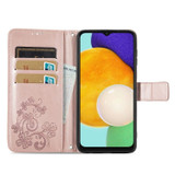 For Samsung Galaxy A13 5G Case, Four-leaf Clover PU Leather Wallet Cover, Rose Gold | Folio Cases | iCoverLover.com.au