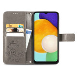 For Samsung Galaxy A13 5G Case, Four-leaf Clover PU Leather Wallet Cover, Grey | Folio Cases | iCoverLover.com.au