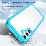 For Samsung Galaxy A14 5G & A14 4G Case, Shock & Scratch-proof TPU + Acrylic Protective Cover, Clear Blue | Back Covers | iCoverLover.com.au