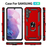 For Samsung Galaxy A34 Case, Armour Shockproof TPU/PC Cover, Ring Holder, Red | Phone Cases | iCoverLover.com.au