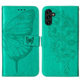 For Samsung Galaxy A34 Case, Embossed Floral Butterfly, PU Leather Wallet Cover, Lanyard, Stand | Phone Cases | iCoverLover.com.au