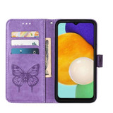 For Samsung Galaxy A34 Case, Embossed Floral Butterfly, PU Leather Wallet Cover, Lanyard, Stand | Phone Cases | iCoverLover.com.au